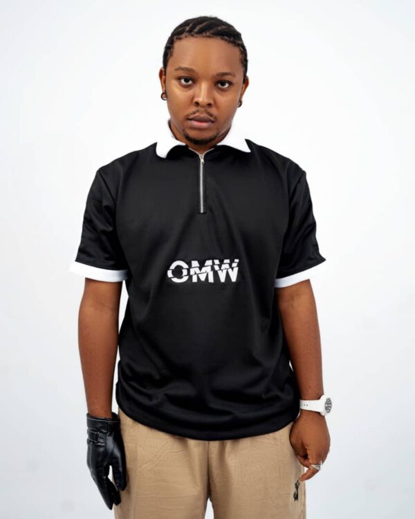 OMW Zipper Shortsleeves T-shirt Black - Image 2